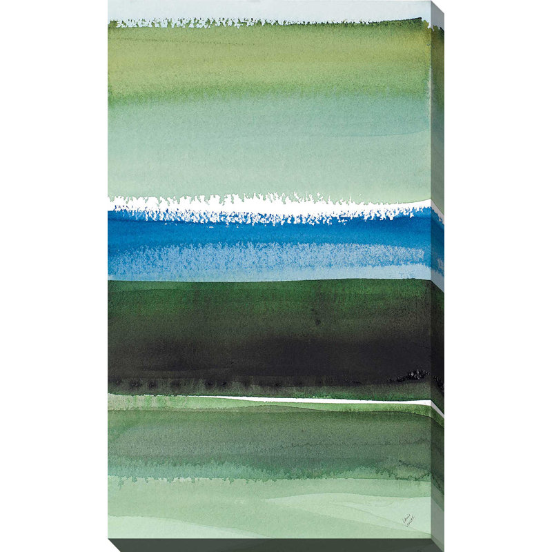 «Morning Pasture I», reproduction de peinture à l'aquarelle, H 30 po x l 18 po x P 1 po, Toile tendue