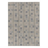 Rug & Kilim’S Scandinavian-Inspired Kilim In Blue-Gray Geometric Patterns
