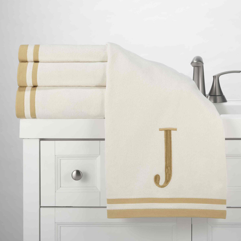 Ensemble de serviettes IVR / GLD, Ivoire ivoire, Ensemble 3 serviettes de bain