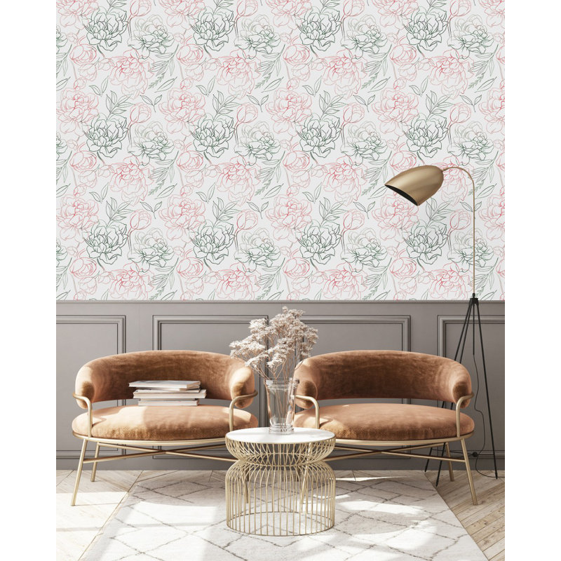 Floral Tile, 2.08' W x 10.42' L