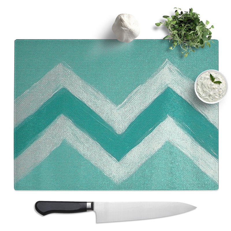 Chevron Pattern Vol.1  Glass Chopping Board