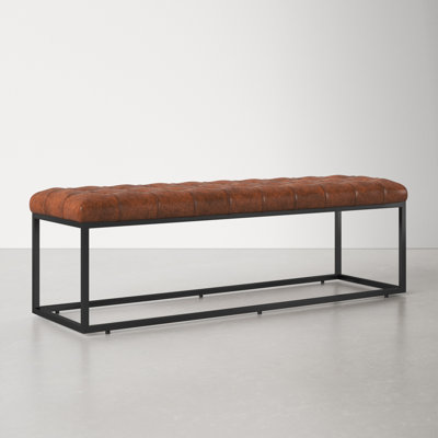 Pearson 50"-55" Tufted Genuine Leather Bench