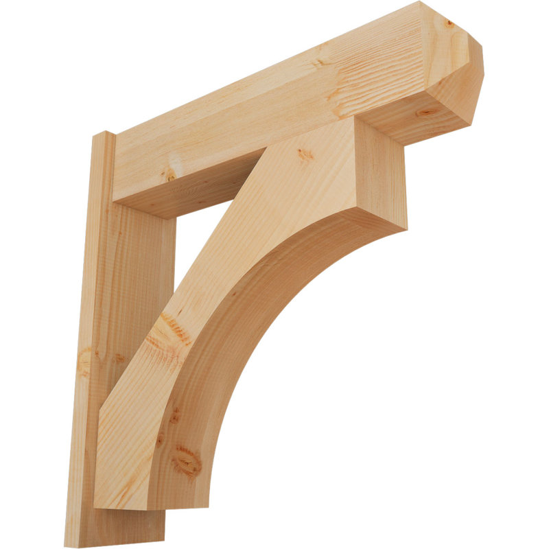 Persienne en bois rustique Westlake Craftsman, P 30 po x H 30 po, Sapin Douglas de 7 1/2 po (lisse)