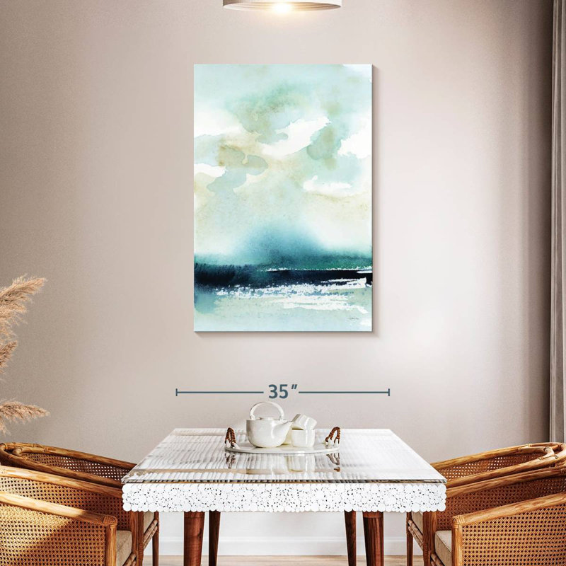 Paysage marin, H 45 po x l 30 po
