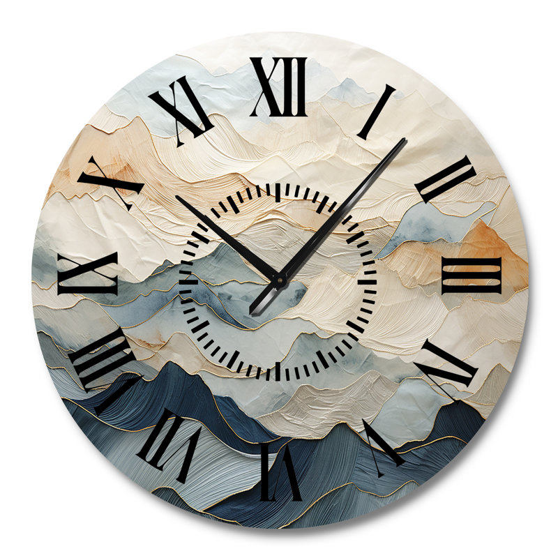 Horloge murale Majestic Mountain Peaks, Grand
