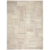 Zahi Hand Tufted Abstract Area Rug in Ivory/Beige