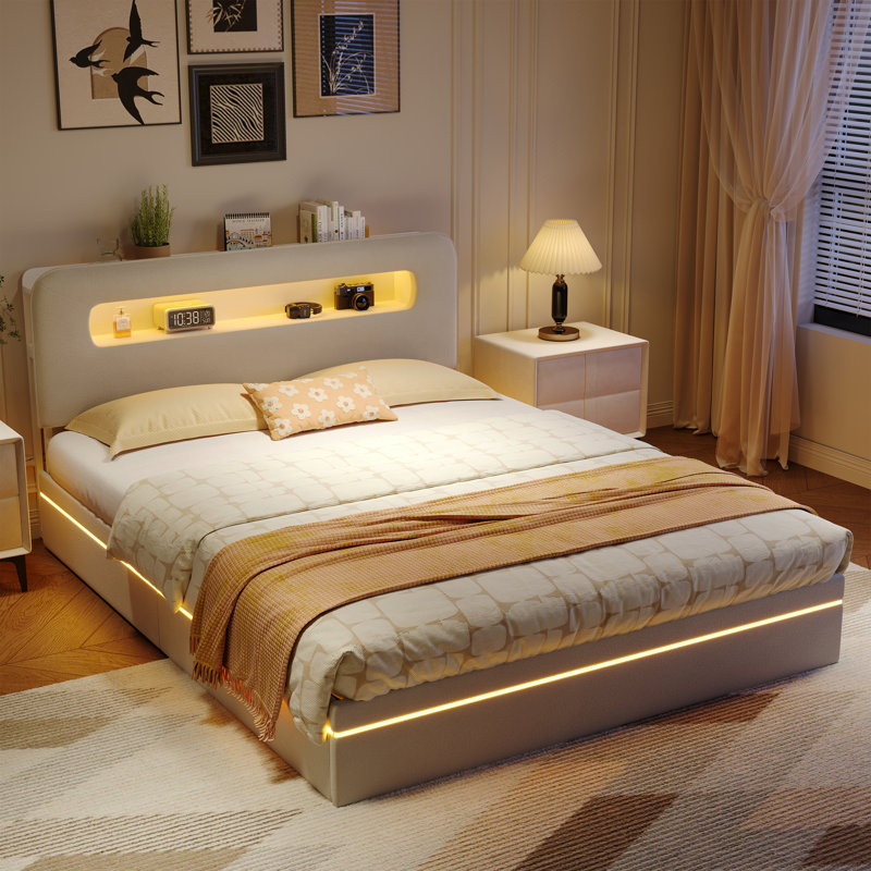 Metal Ottoman Storage Bed, European Kingsize (160 x 200 cm)