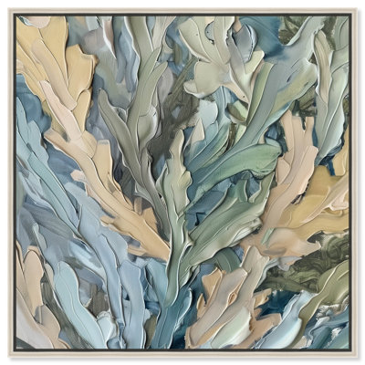 Art mural d'inspiration côtière «Calming Seaweed Beach» par Art Remedy