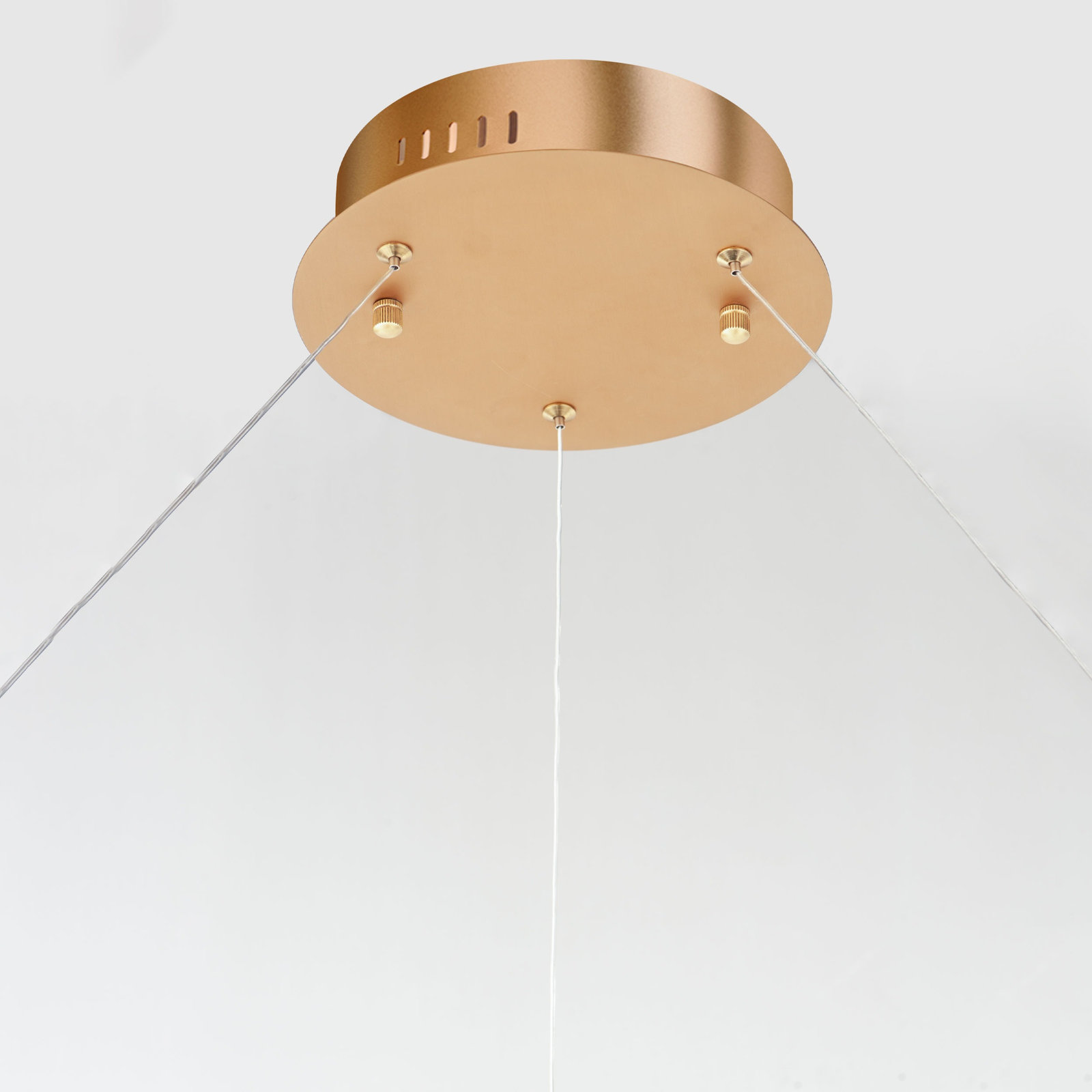 Mills Single Light Dimmable LED Pendant, Gold, 1.25" H x 23.5" W x 23.5" D
