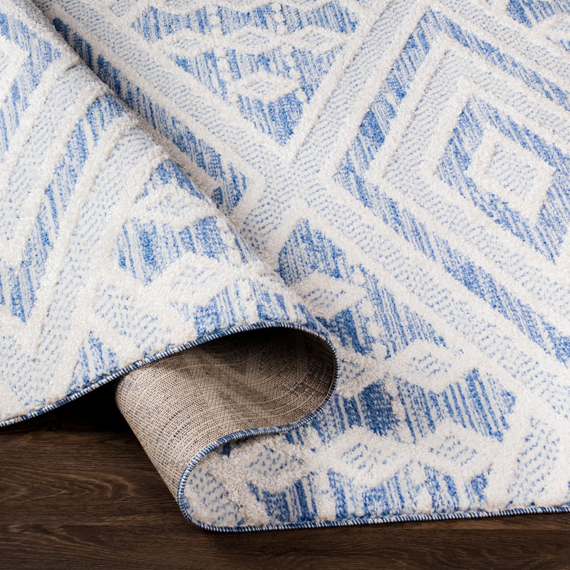 Elwell Moroccan Indoor Rug, Rectangle 6'7" x 9'