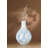 Expobazaar White Splutter Glass Rounded Vase  - Ruby Outside Colour