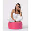 Pouf de jardin moderne avec fermeture à glissière cachée, couleur rose unie, 21,7 po de diamètre x 11,8 po de hauteur | Housse 100% polyester imperméable | Rembourrage 100% original en styromousse, capacité de poids maximale de 440 lb | Siège élégant et fonctionnel-755766938