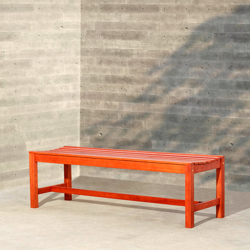 Banc de jardin en bois sans accoudoirs pour 3 personnes