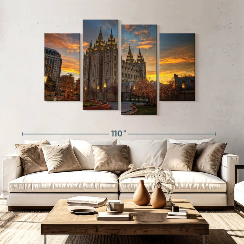 Adella Temple Square, 54" H x 84" W
