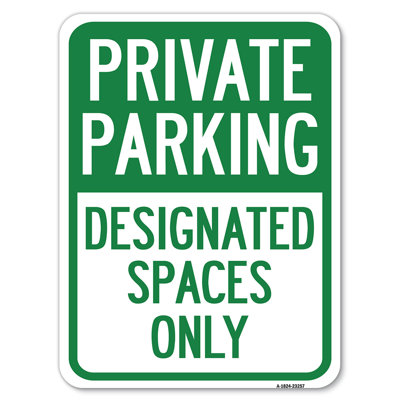 Stationnement privé, espaces désignés seulement / 23257