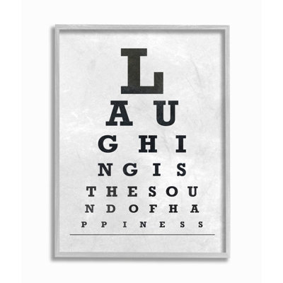 «Eye Chart Family Home Inspirational Word Design», impression sur toile