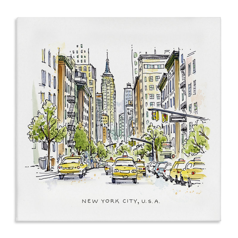 Art mural sur toile New York City View, design par Angela Steahling, H 30 po x l 30 po