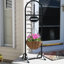Pot à fleurs suspendu en métal avec panneau de bienvenue de 16 po x 14 po x 48 po Lowoftoft