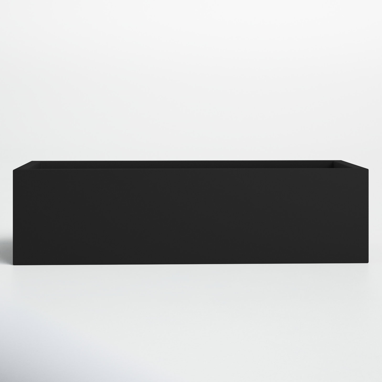 Connoisseur Fiberglass Planter Box, 4" H x 6" W x 20" D, Black