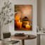 «Zen Stones Massage Spa with Warm Burning Candle», impression verticale sur toile, art mural-56324661-124834246