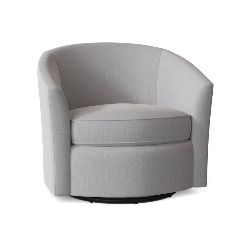 Aventura Swivel Patio Chair with Cushions, Canvas Granite Sunbrella® Canvas