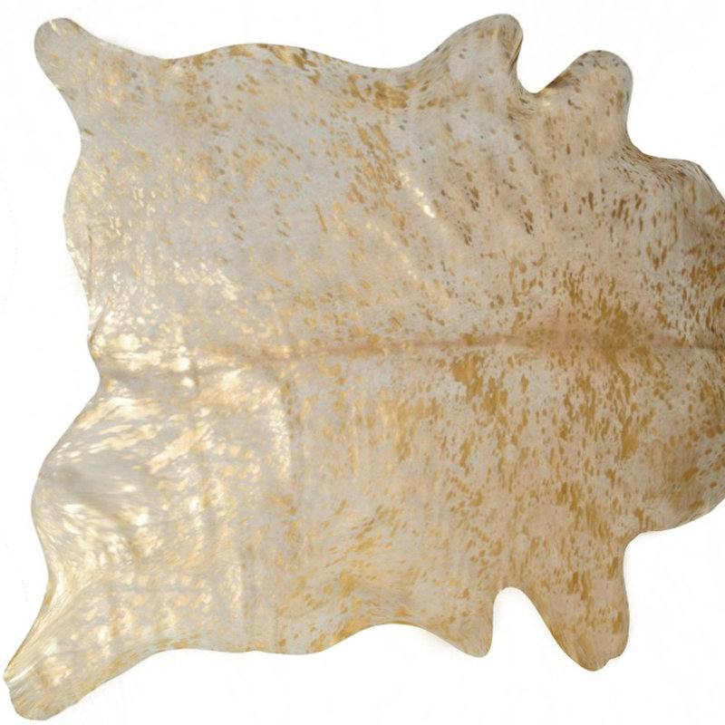 Tapis en cuir de vache naturel 5 pi x 7 pi
