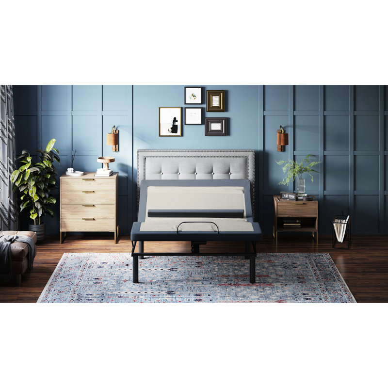 Os65 Twin Xl Adjustable Bed Base: Head/Foot Tilt, Lumbar Position, Snore Preset Base With Charging, Memory Position