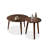 Walnut Solid Wood Round Coffee Table Sets