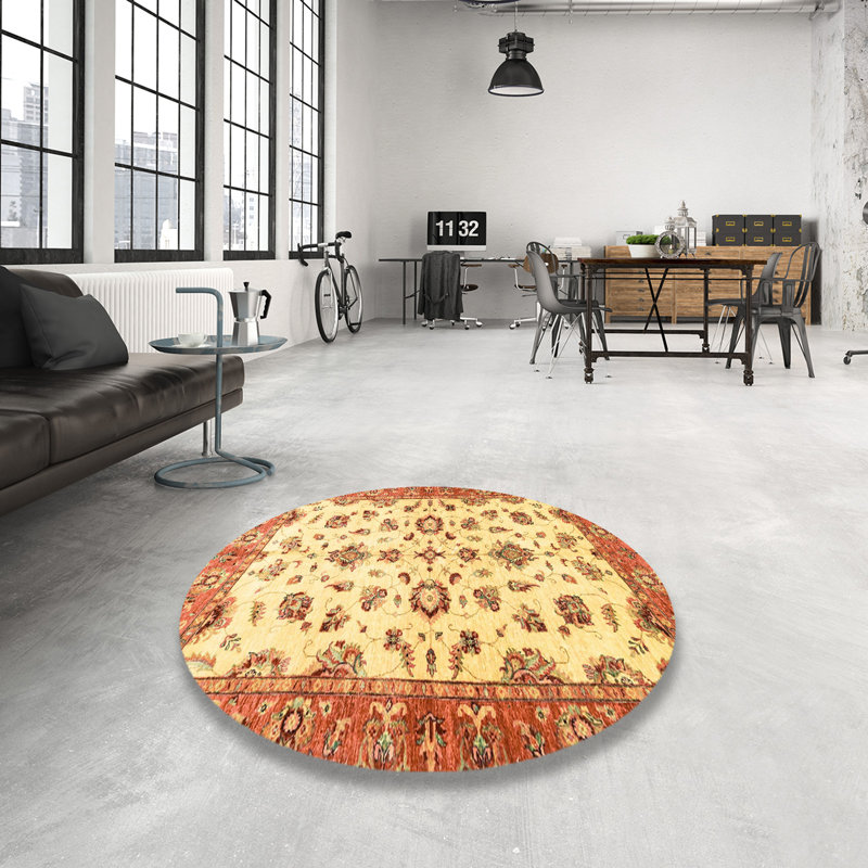 Tapis abstrait moderne 3195, Rond 7 pi
