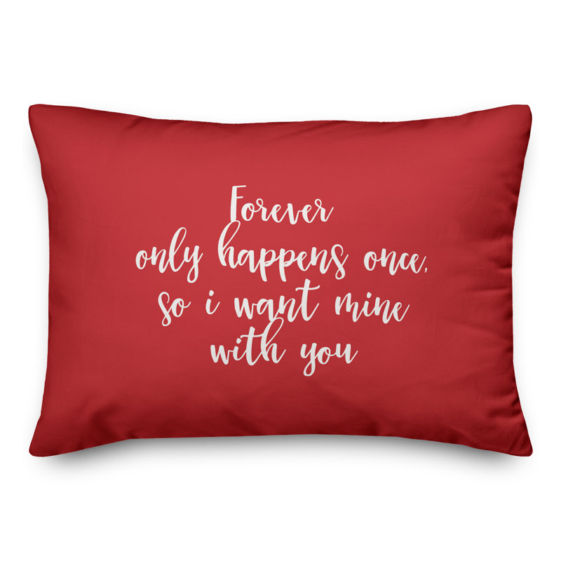  Coussin Forever Only Happens Once, Rouge