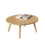 Table basse de patio Heya, bois d'acacia brun, plateau rond de 43 po