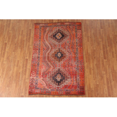 Tapis traditionnel géométrique en laine 5 x 7