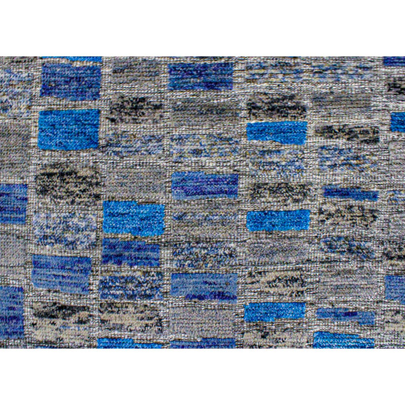Hand Woven Wool Geometric Area Rug, Rectangle 8' x 10'