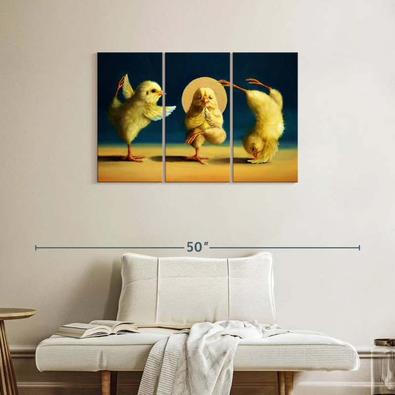 Ketti Yoga Chicks Three, 24" H x 38" W