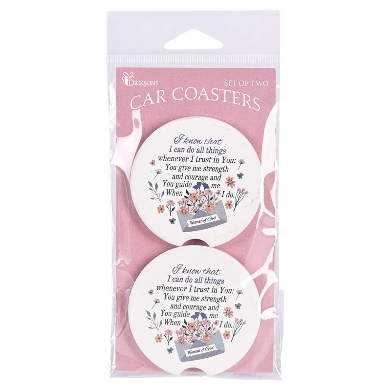 Car Coasters, femme de Dieu, paquet de 2