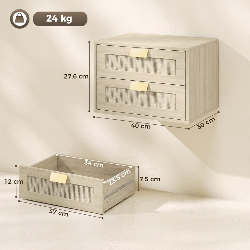 40 cm W Particle Board Bedside Table