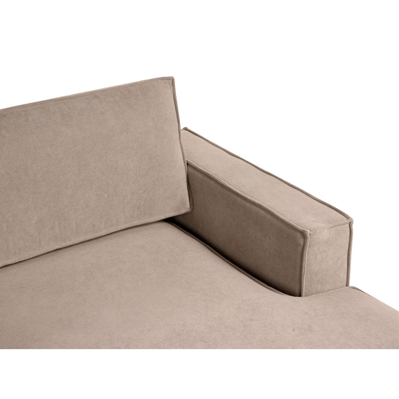 Talyah 2 Seater Corner Sofa , Taupe Polyester