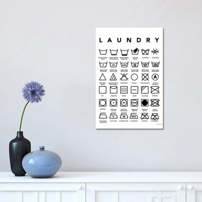 «Laundry Symbols» par Seven Trees Design - impression d'art textuel