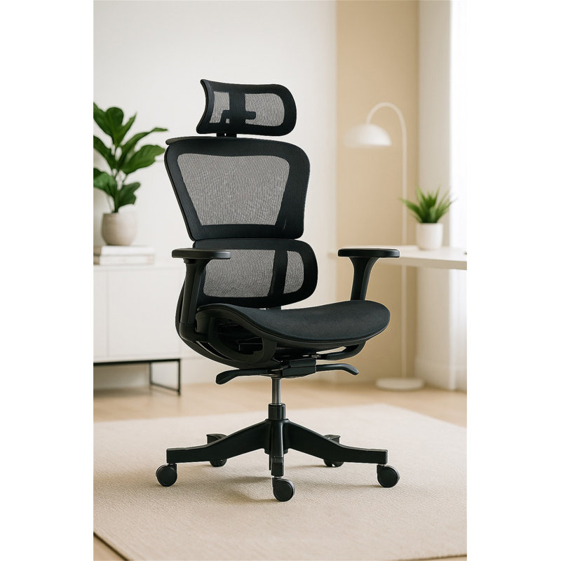 High Back Mesh Office Chair:8365HP-BK, Black