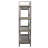 Metal 4 Shelves Storage Brown Shelving Unit