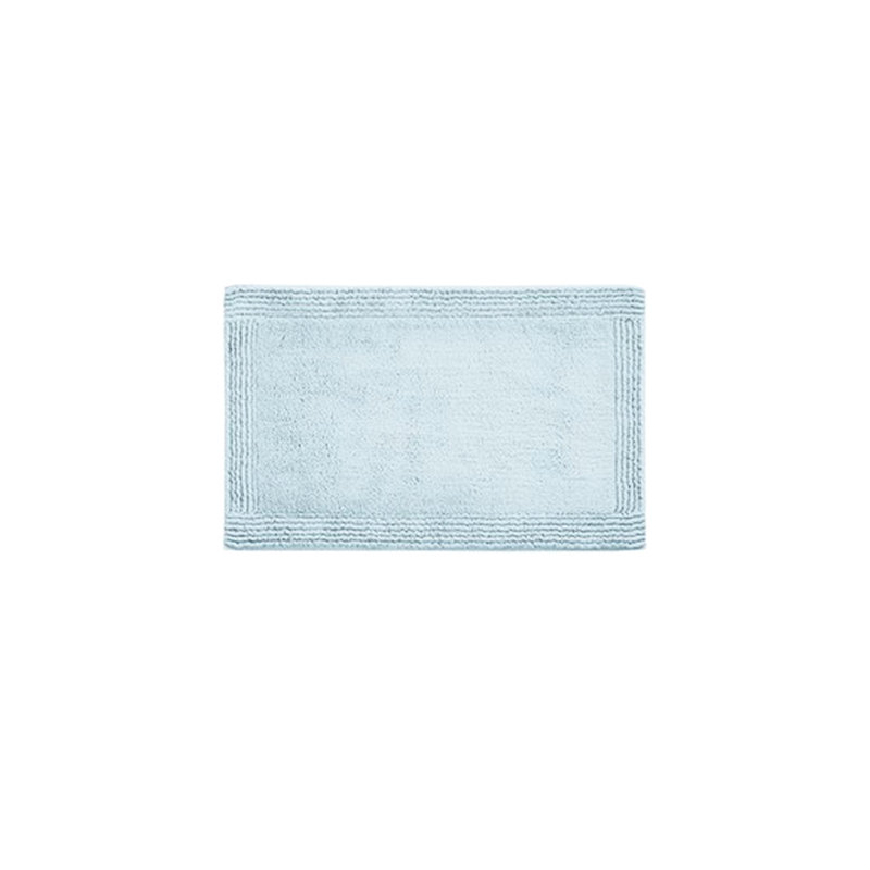 Tapis bleu pour salle de bain réversible 100% coton bleu, 21 x 34 po, 3000 g / m², créant une ambiance sereine pour la salle de bain, poids lourd, bleu, et dense, lavable à la machine