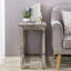 Torched Solid Wood Side Table