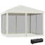 Tente à auvent escamotable avec filet Outsunny-123826982
