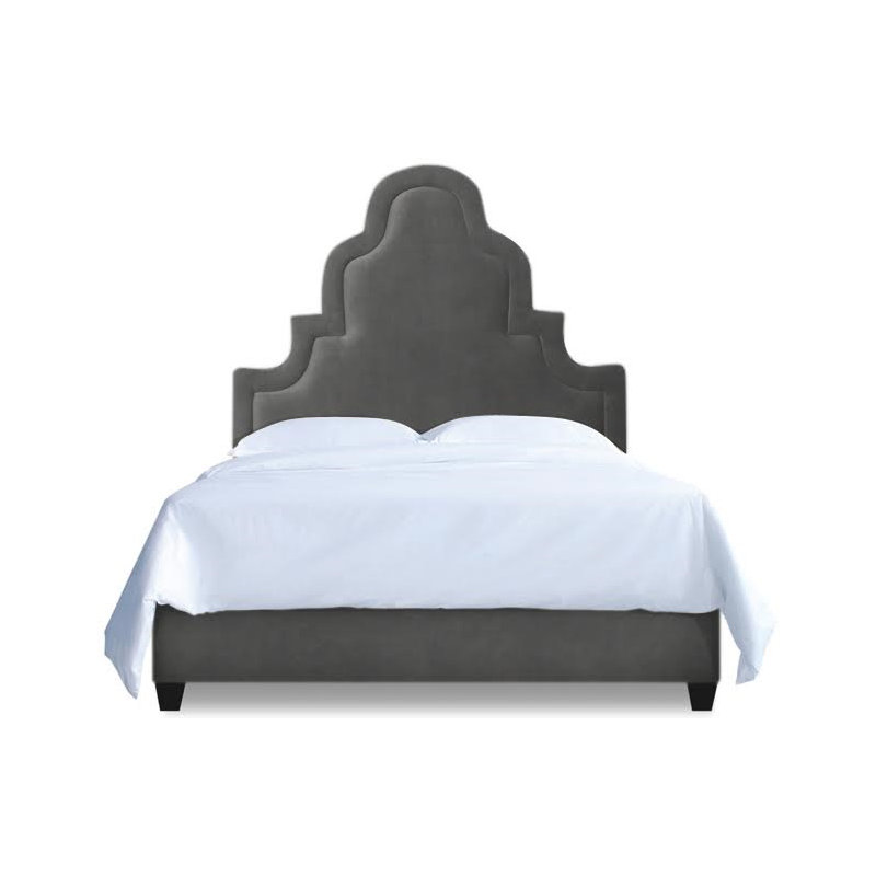Meela Upholstered Standard Bed, Queen, Bella Granite