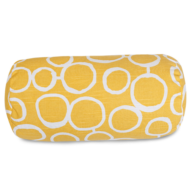 Fusion Geometric Cotton Reversible Throw Pillow, Yellow