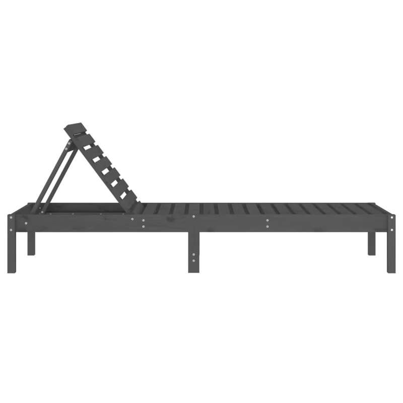 Adoniram 199.5cm Long Reclining Pine Double Chaise, Grey