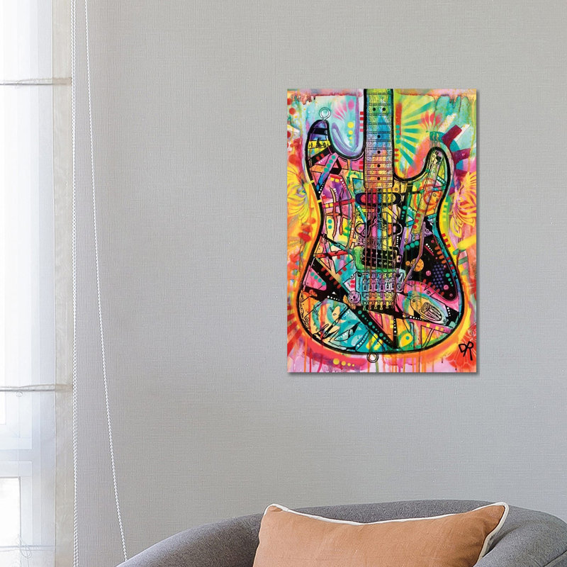 Guitar by Dean Russo - Print on Canvas, 66.04 cm H x 45.72 cm W x 3.175 cm D, Wrapped Canvas