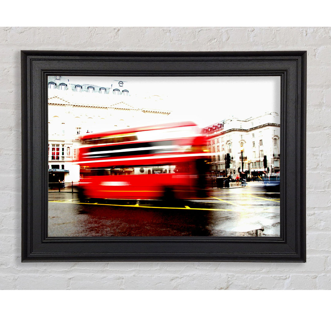 London Retro Red Bus Gerahmter Druck