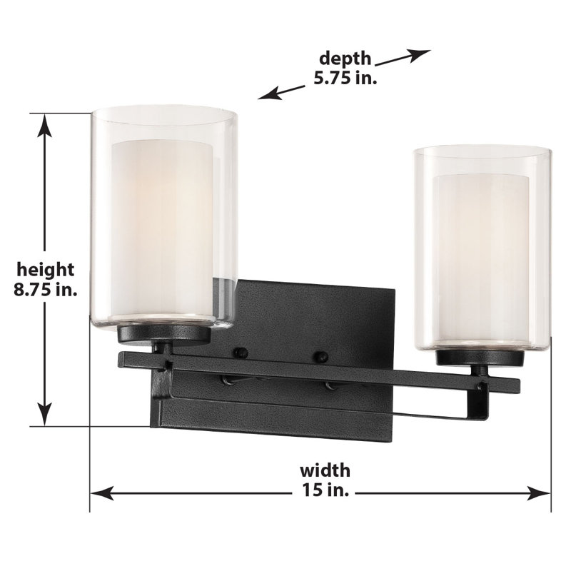 2 - Light Dimmable Bath Bar