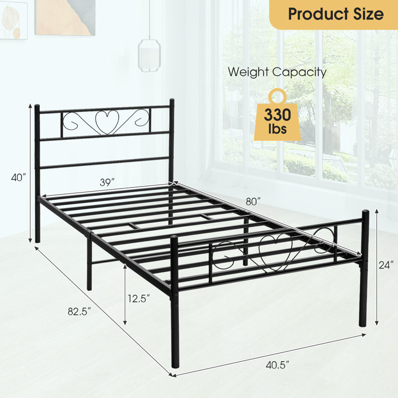 Joyous Metal Open-Frame Bed